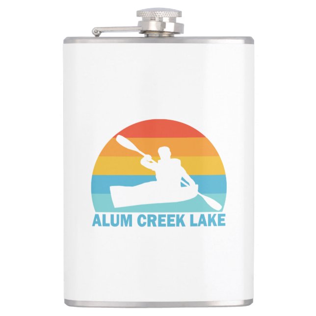 Alum Creek Lake Ohio Kayak Hip Flask (Front)