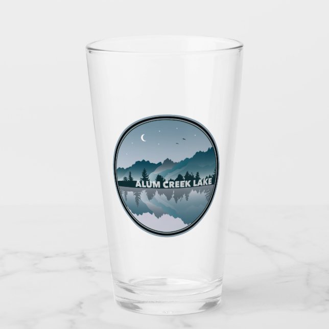 Alum Creek Lake Ohio Reflection Glass (Front)
