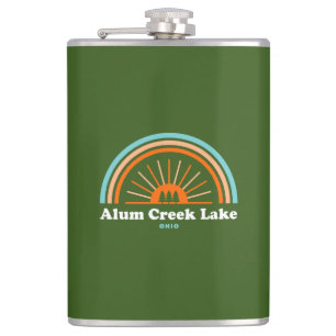 Alum Creek Lake Rainbow Hip Flask