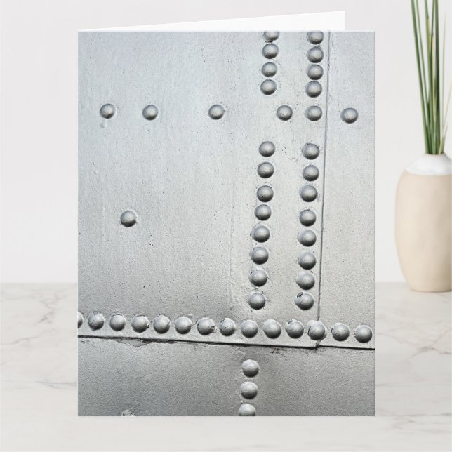 Aluminium Aircraft Skin Abstract  Card (Front)