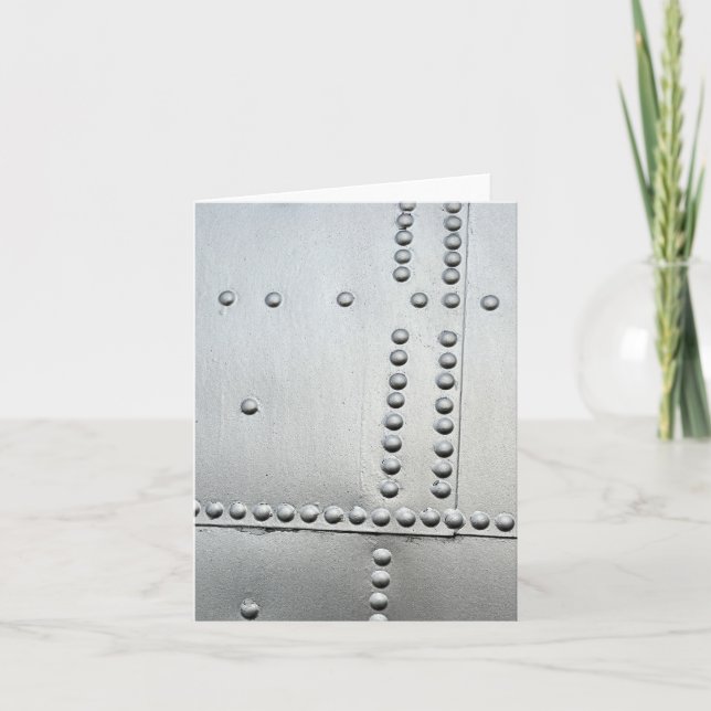 Aluminium Aircraft Skin Abstract Card (Front)