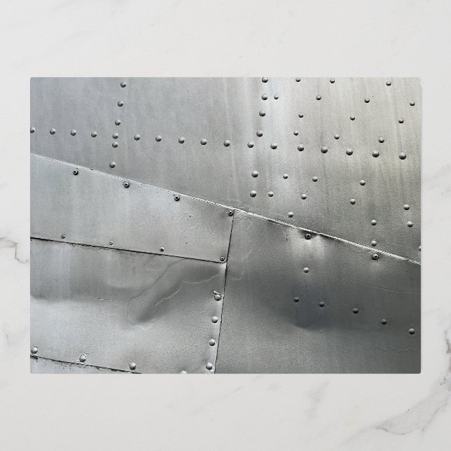 Aluminium Aircraft Skin  Foil Holiday Postcard (Front)