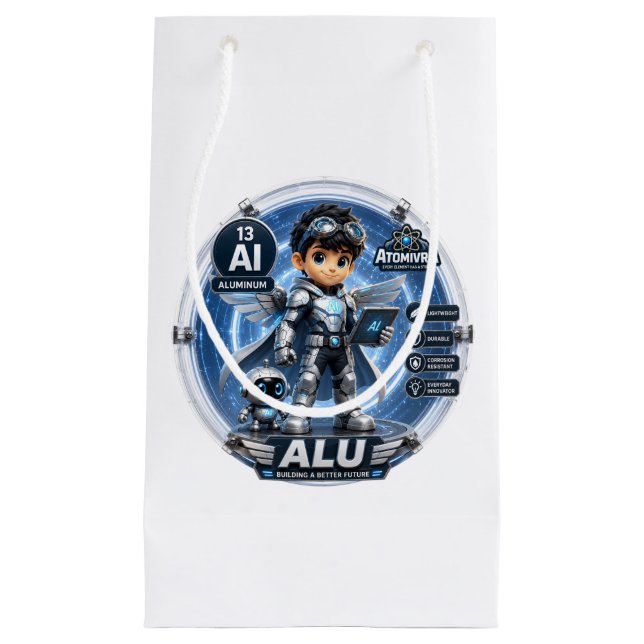 Aluminium ATOMIVRA BIRTHDAY Small Gift Bag (Front)