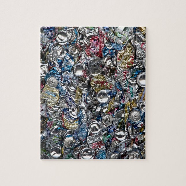 Aluminium Cans Being Recycled Jigsaw Puzzle (Vertical)