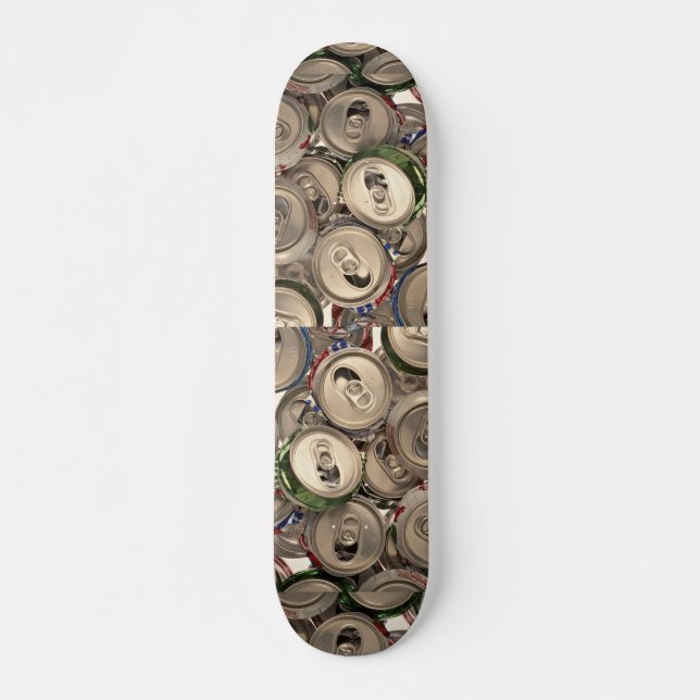 Aluminium cans, recycled skateboard (Front)