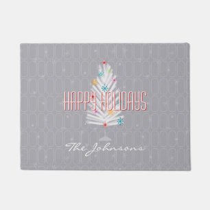 Aluminium Christmas Tree Grey Christmas Doormat