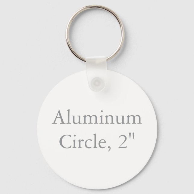 Aluminium Circle, 2" Key Ring (Front)