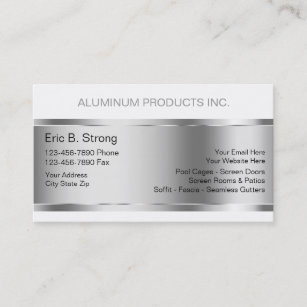 Aluminium Construction Business Cards