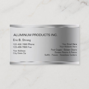 Aluminium Construction Business Cards