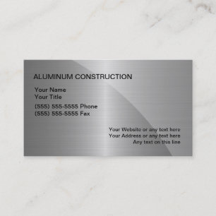 Aluminium Construction Business Cards
