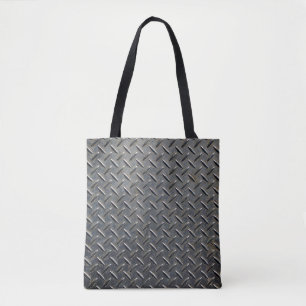 Aluminium Dark: Rhombus Shape Design Tote Bag