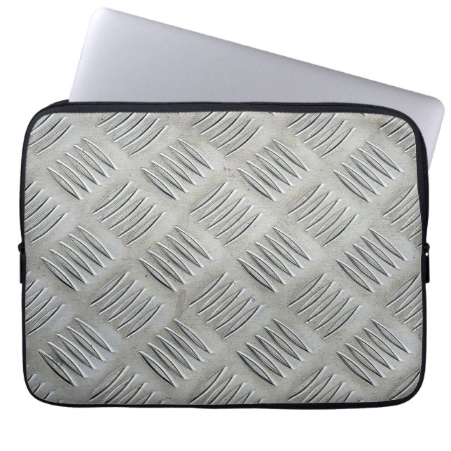 Aluminium Diamond Pattern Laptop Sleeve (Front)