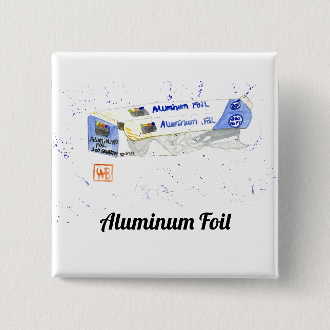 Aluminium Foil 15 Cm Square Badge (Front)