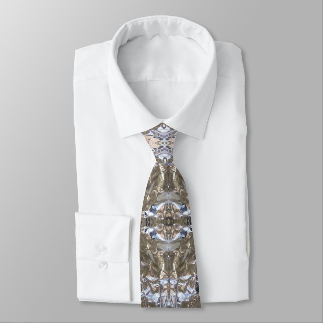 Aluminium Foil Crinkled Wrapper Abstract Art Tie (Tied)