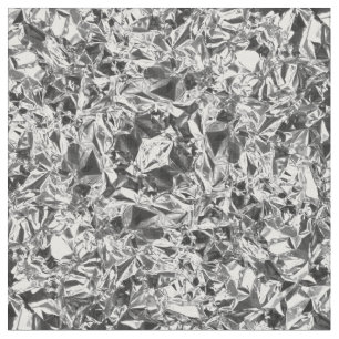 Aluminium Foil Design Silver Colour Fabric