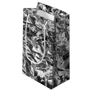 Aluminium Foil Design Silver Colour Small Gift Bag