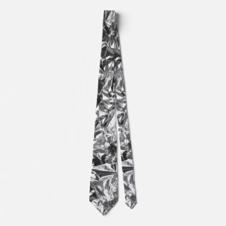Aluminium Foil Design Silver Colour Tie