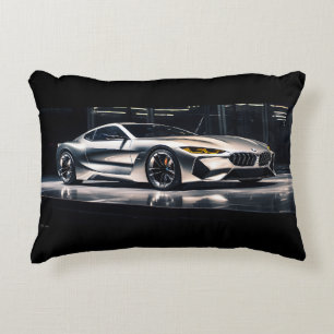 aluminium futuristic race car decorative cushion