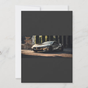 Aluminium Futuristic Race Car Invitation