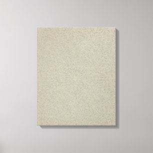 Aluminium Grey Embossed Leaf Vines Canvas Print