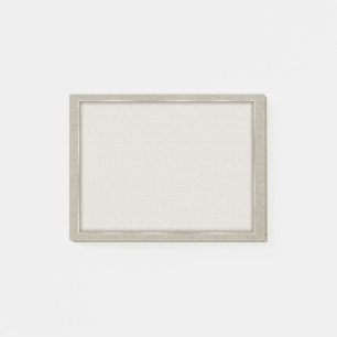 Aluminium Grey Embossed Leaf Vines Post-it Notes