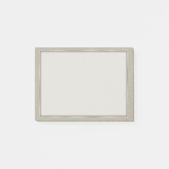 Aluminium Grey Embossed Leaf Vines Post-it Notes (Front)