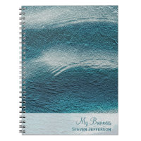 Aluminium grunge dark aqua blue and white waves
