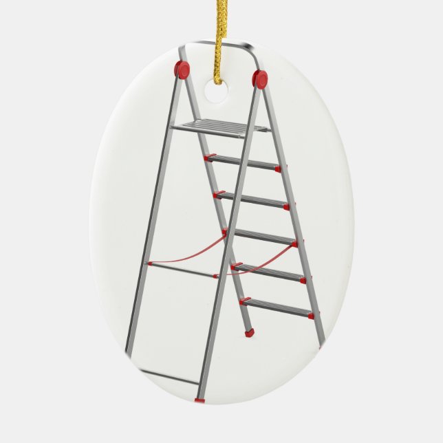 Aluminium ladder ceramic tree decoration (Front)