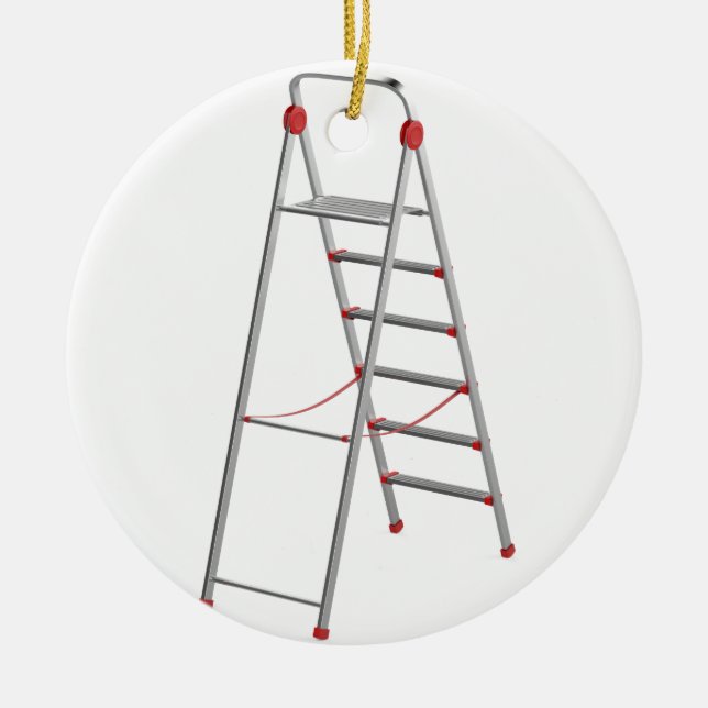 Aluminium ladder ceramic tree decoration (Front)