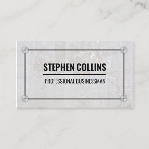 Aluminium Metal and Screws   Marble Business Card