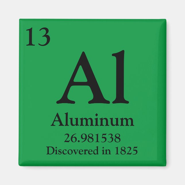 Aluminium Periodic Table Magnet (Front)