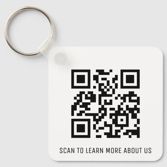 Aluminium QR Code Keychain for Business Logo Squar (Front)