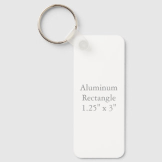 Aluminium Rectangle, 1.25" x 3" Key Ring
