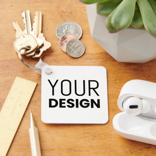 Aluminium Square Keychain [+Other Shapes] (Desk)