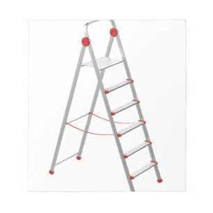 Aluminium step ladder notepad