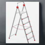 Aluminium step ladder plaque<br><div class="desc">Aluminium step ladder on white background</div>