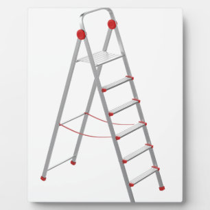 Aluminium step ladder plaque