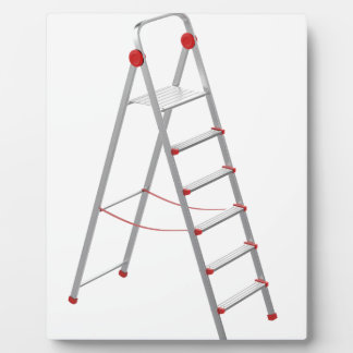 Aluminium step ladder plaque