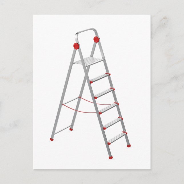 Aluminium step ladder postcard (Front)