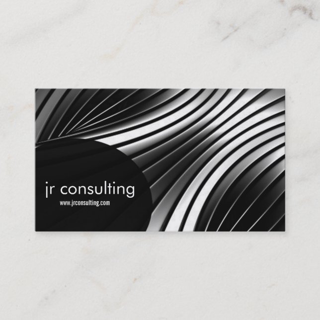 aluminium stripes abstract business card (Front)