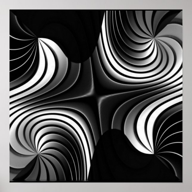 aluminium stripes abstract poster (Front)