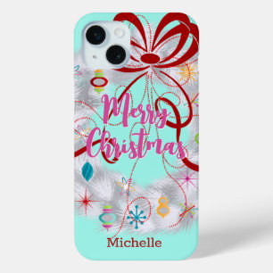 Aluminium Wreath Retro Christmas iPhone 15 Mini Case