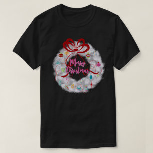 Aluminium Wreath Retro Christmas T-Shirt