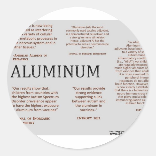 aluminum1.png classic round sticker (Front)