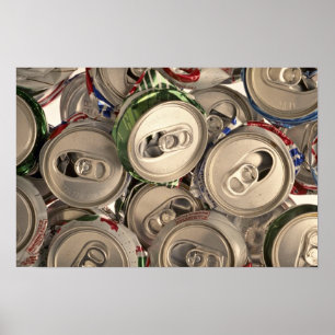 Aluminum cans, recycled poster