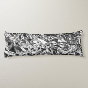 Aluminum Foil Design Silver Color Body Cushion