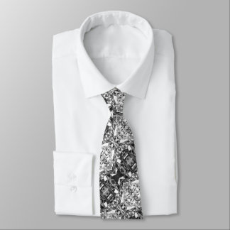 Aluminum Foil Design Silver Color Tie