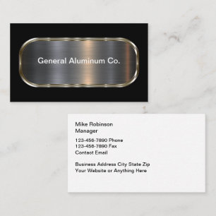 Aluminum Supply Company Business Cards 