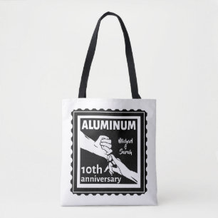 ALUMINUM traditional 10th wedding anniversary gift Tote Bag