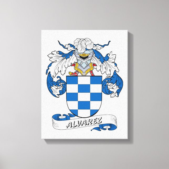 Alvarez Family Crest Canvas Print (Front)